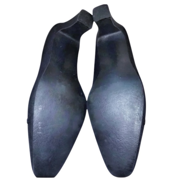 JASMINE EAST Square Closed Toe Dress Shoes Pumps w/ 3” Heel in BLK Size 8M - Picture 4 of 5